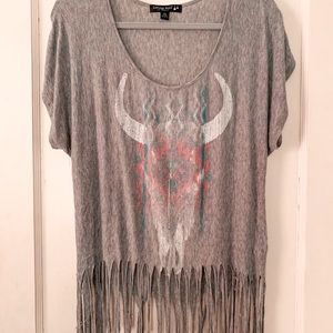 Fringe Oversized Shirt